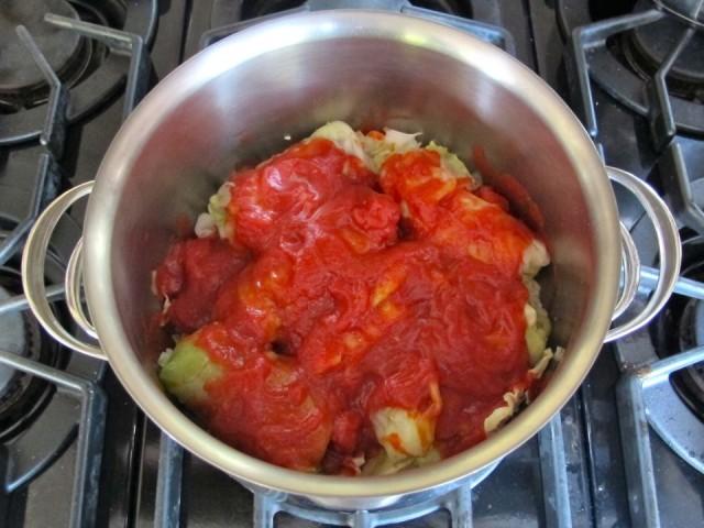 Bắp cải cuộn thịt xốt cà chua kiểu mới