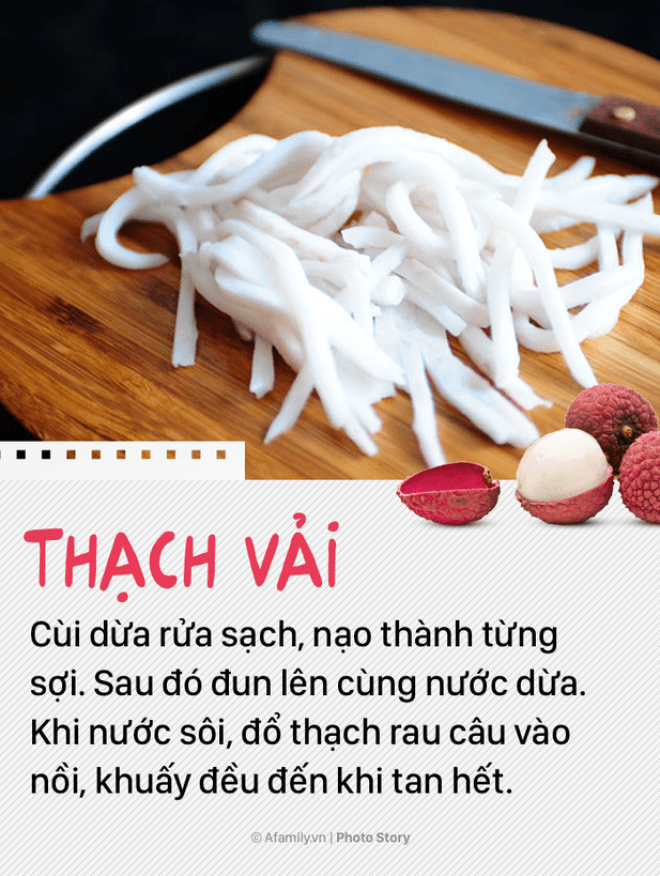 Biến tấu vải thiều nhàm chán thành món tráng miệng đặc sắc