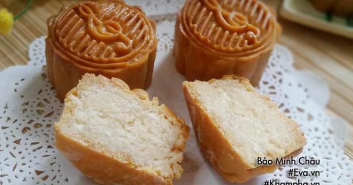 Cách làm bánh nướng trung thu nhân sữa dừa chay cho Tết Trung thu