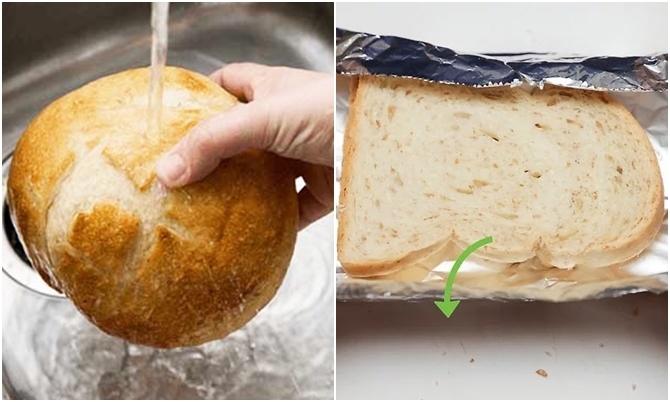 Cách làm mới bánh mì để lâu