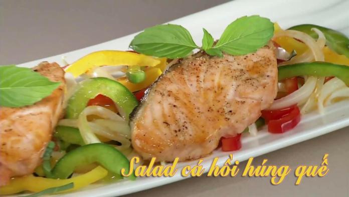 Cách làm món salad cá hồi húng quế dễ mà ngon