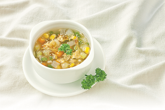 Cách làm món súp hột lựu chay ngon lành