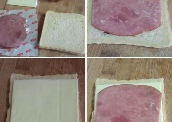 Cách làm sandwich kẹp giăm bông cho bữa sáng non miệng