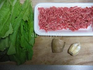 Cách nấu món canh cải xanh thịt bằm rất ngon