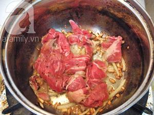 Canh cải xoong nấu thịt bò