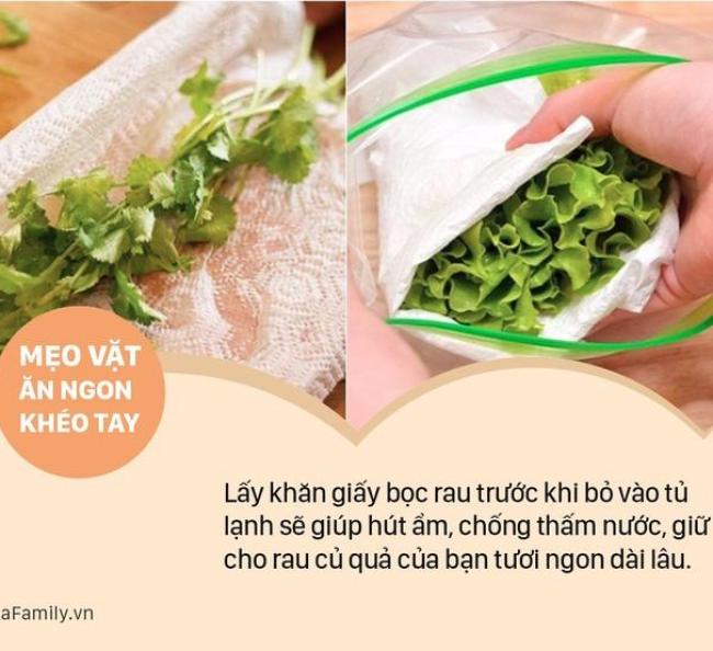 Chỉ dùng 1 tờ khăn giấy thôi cũng có thể khiến cá, thịt, rau củ tươi ngon hết nấc