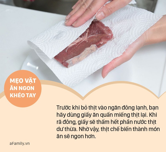 Chỉ dùng 1 tờ khăn giấy thôi cũng có thể khiến cá, thịt, rau củ tươi ngon hết nấc