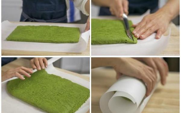 Công thức làm bánh cuộn trà xanh chuẩn Nhật ngon hơn ở tiệm
