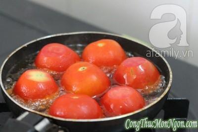Công thức làm món cà chua nhồi thịt đậm vị