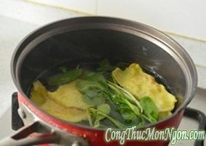 Công thức làm món canh cải thìa nấu tôm trứng