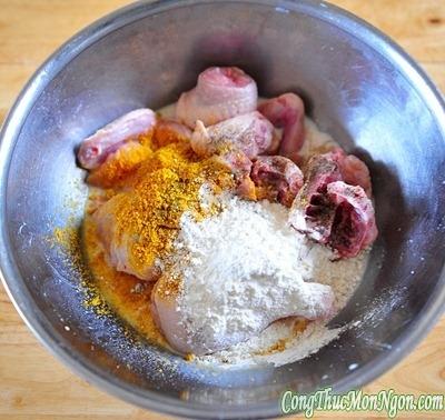 Công thức nấu món gà rán hương cà ri