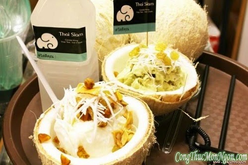 Hướng dẫn cách làm kem xôi dừa Thái Lan đơn giản