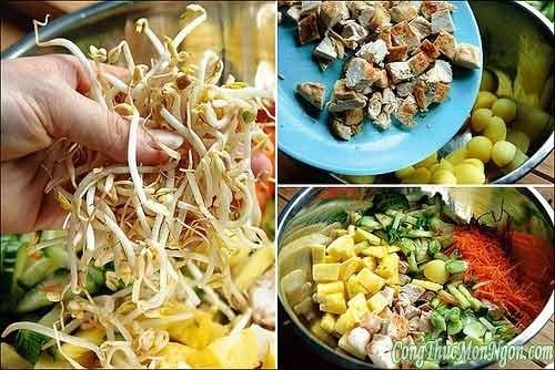 Hướng dẫn làm Món salad gà kiểu Indonesian