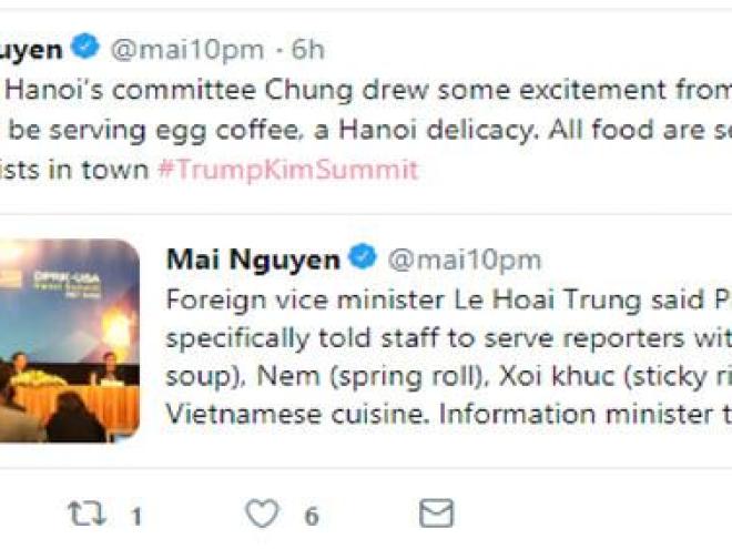 Phóng viên CNN, Reuters hào hứng thưởng thức bánh mì, chả cá Hà Nội