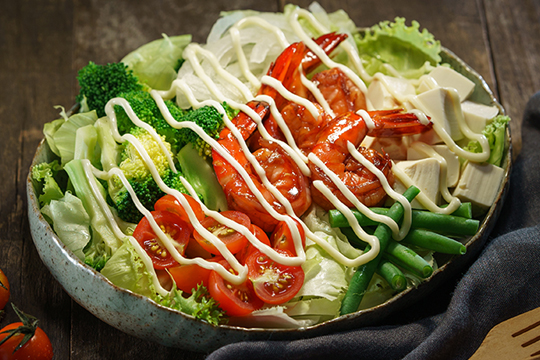 Salad tôm đậu hũ