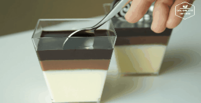 Tín đồ socola thì không thể bỏ qua công thức làm pudding socola 3 tầng ngon tuyệt cú mèo
