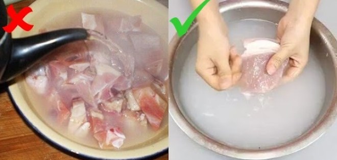 Ai cũng ăn thịt lợn nhưng luôn làm thịt bẩn thêm khi rửa; cho thứ bột này vào thịt lợn, sườn lợn sạch mà không cần chần với nước